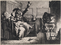 KG 04014
<br/>
Bordeelscène
<br/>
<em>Vliet, Johannes Gillisz. van (ca. 1600/1610-1668)</em>